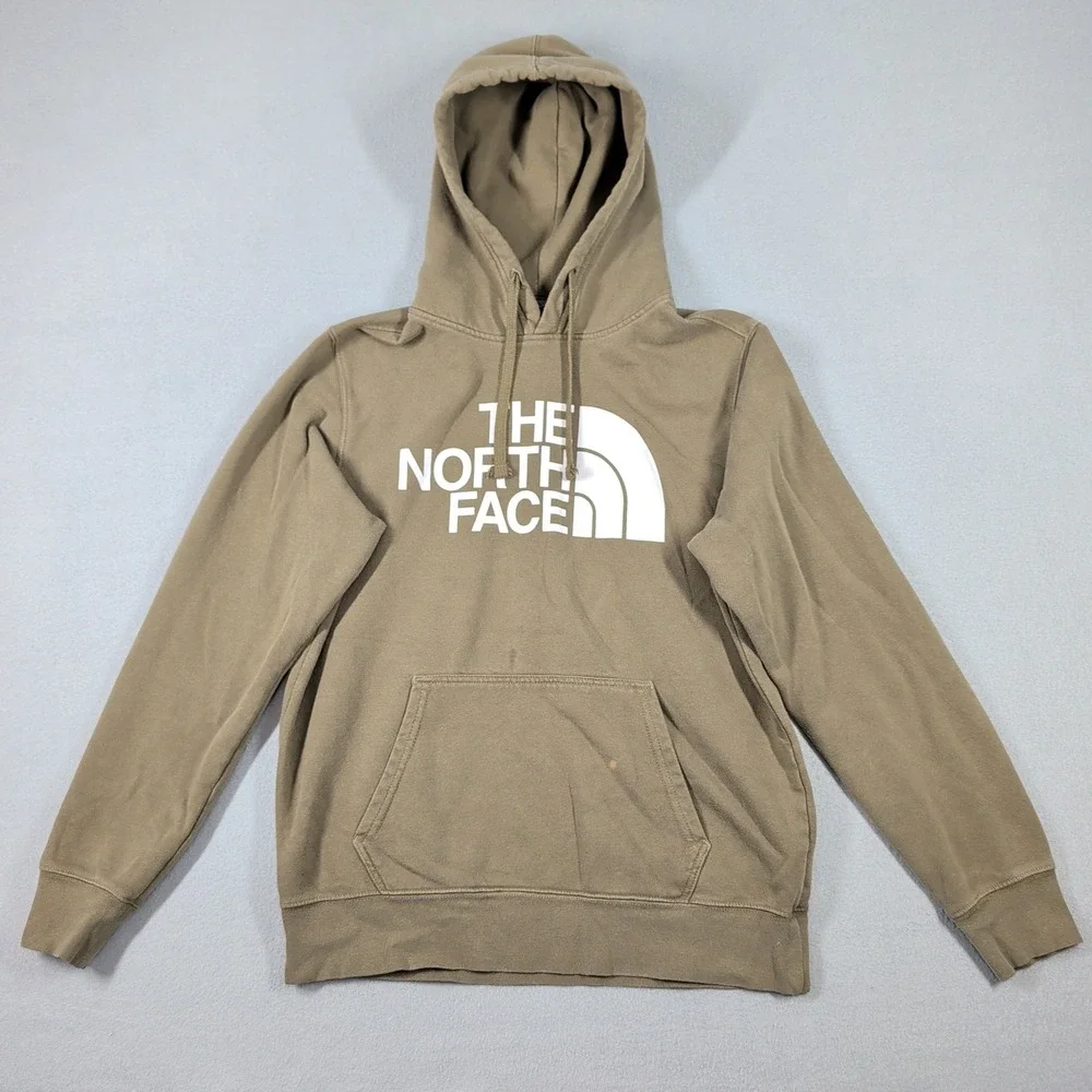 The North Face Mens Half‎ Dome Pullover Hoodie Brown Tan Size Medium